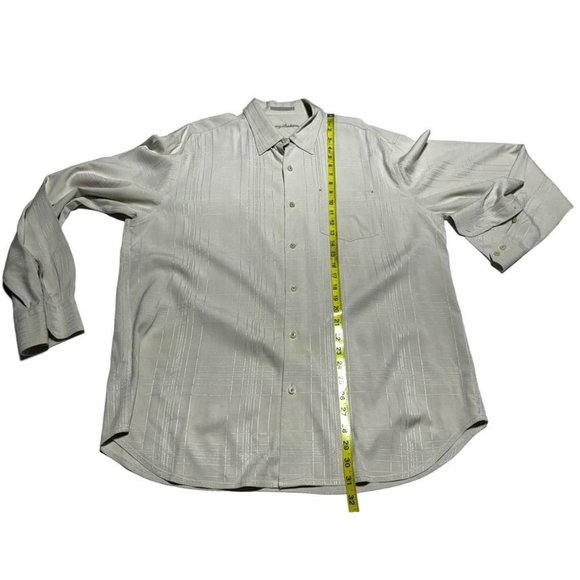 Tommy Bahama Beige Silk Shirt Size XL - Picture 6 of 8